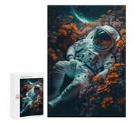 Puzzles pour Adolescents Astronaut Among Flowers Casse-têtes pour Adolescents - Jeu De Réflexion - Améliore La Mémoire - Cadeaux De Noël Et d'anniversaire