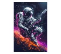 Puzzles pour Adolescents Astronaut Guitar in Space Puzzles pour Adolescents, Jouets Anti-Stress, Décoration Murale, Cadeau d'anniversaire, Cadeaux, 75x50cm/1000pcs