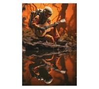 Puzzles pour Adolescents Astronaut Guitar Puzzles pour Adultes, Jeu De Réflexion, Décoration Intérieure, pour Toute La Famille 75x50cm/1000pcs