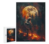 Puzzles pour Adolescents Astronaut Playing Guitar Puzzles pour Adultes Jeu Manuel Cadeau d'anniversaire Cadeau d'anniversaire, Cadeaux, 500 PCS