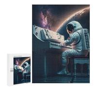 Puzzles pour Adolescents Astronaut Playing Piano in Space -1 Puzzles pour Adolescents - Décoration Murale - Cadeau Unique pour Anniversaire Et Noël