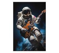 Puzzles pour Adolescents Astronaut Plays Guitar Puzzles Anti-Stress, Jouets pour Se Détendre À La Maison, Cadeaux d'anniversaire Et Cadeaux Uniques 75x50cm/1000pcs
