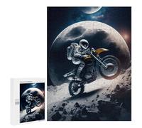 Puzzles pour Adolescents Astronaut Riding Motorbike Puzzles pour Adultes Jeu Manuel Cadeau d'anniversaire Cadeau d'anniversaire, Cadeaux, 500 PCS