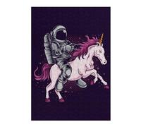 Puzzles pour Adolescents Astronaut Unicorn Puzzles pour Adultes, Jeu De Réflexion, Décoration Intérieure, pour Toute La Famille 38x26cm/1000pcs