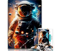 Puzzles pour Adolescents Astronaute 1000 pièces pour Adultes et Adolescents Jouets éducatifs Jeux Anti-Stress décoration d'intérieur Unique et Cadeaux (50x75cm)