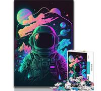 Puzzles pour Adolescents Astronaute néon 1 000 pièces pour Adultes et Adolescents Jouets éducatifs Jeux Anti-Stress Collection d'artistes Beaux-Arts (38x26cm)