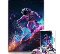 Puzzles pour Adolescents Astronautes dans l'espace Puzzle Adulte, décoration Murale Artistique et idée Cadeau d'anniversaire pour Amis, Bureau à Domicile (Taille 75x50cm)