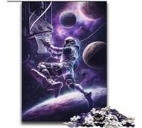 Puzzles pour Adolescents Astronautes Jouant au Basket-Ball Convient aux Personnes de 14 Ans et Plus Jeu éducatif Jouet de défi Cadeau pour Les Anniversaires 70x100cm
