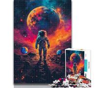 Puzzles pour Adolescents Astronautes sous Une planète Extraterrestre Puzzles pour Adultes, Jeux éducatifs Décoration d'intérieur Offrez des Cadeaux pour Toute la Famille 26x38cm