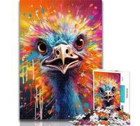 Puzzles pour Adolescents Autruche 1000 pièces pour Adultes, Jouets éducatifs d'apprentissage, décoration intérieure Unique et Cadeaux 26x38cm