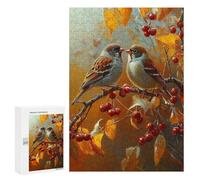 Puzzles pour Adolescents Autumn Birds with Berries Casse-tête pour Adolescents : Analyse Et Logique, Difficile Et Stimulant, Idéal comme Cadeau 300 PCS