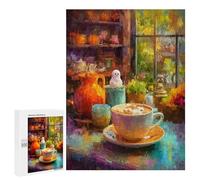 Puzzles pour Adolescents Autumn Cozy Coffee Scene Casse-tête pour Adolescents : Analyse Et Logique, Difficile Et Stimulant, Idéal comme Cadeau 500 PCS