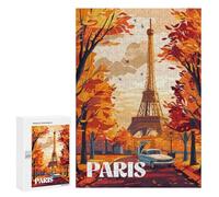 Puzzles pour Adolescents Autumn in Paris Puzzle Adulte - Décoration Murale - Découpe De Précision pour Les Gamers 300 PCS