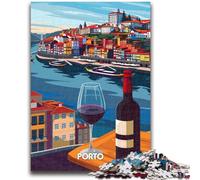 Puzzles pour Adolescents avec Vue sur Les vins de Porto 1000 pièces, Parfaits pour Les soirées Jeux, Jouet coloré pour la Maison (1000 pièces, 50x75cm)