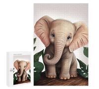 Puzzles pour Adolescents Baby Elephant Cute Animal Puzzle Adulte - Décoration Murale - Découpe De Précision pour Les Gamers 1000 PCS