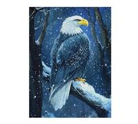 Puzzles pour Adolescents Bald Eagle in Winter Puzzles pour Adultes, Jouets À Monter Soi-même, Décoration Parfaite, Interaction Parent-Enfant 52x38cm/1000pcs