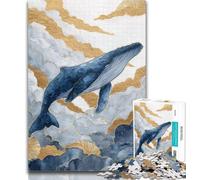 Puzzles pour Adolescents : Baleine mystérieuse, Jeu éducatif, défi, Jouet, Cadeau pour Toute la Famille, 26 x 38 cm