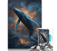 Puzzles pour Adolescents Baleine spirituelle, Aidez Le Cerveau à exercer des Jouets addictifs pour cultiver la Patience Décoration Murale (75x50cm)