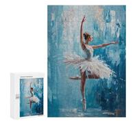 Puzzles pour Adolescents Ballet Dancer in Blue Ballet Dancer Print Puzzles pour Adultes Jeux Relaxants Qui Améliorent La Mémoire Cadeaux Uniques pour Un Anniversaire Et Noël 300 PCS
