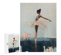 Puzzles pour Adolescents Ballet Dancer in Pink Tutu Abstract Ballerina Wall Art Puzzles pour Adultes, Jouets Anti-Stress, Difficile, Cadeau d'anniversaire, Cadeaux, 500 PCS