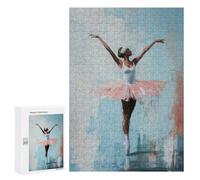 Puzzles pour Adolescents Ballet Dancer in Pink Tutu Serene Elegance Ballerinas Reflection Puzzle pour Adultes Jeux en Famille Une Œuvre d'art Interaction Parent-Enfant 300 PCS