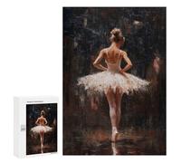 Puzzles pour Adolescents Ballet Dancer in Spotlight Red Curtain Call Ballet’s Final Bow Jeu De Puzzle Familial pour Adultes, Amusant Et Humoristique, Activités À Faire À La Maison, 300 PCS