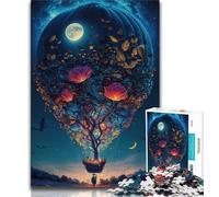 Puzzles pour Adolescents Ballon dans l'espace Puzzles pour Adultes 1 000 pièces Jouets éducatifs Jeux Anti-Stress Interaction Parent-Enfant (26x38cm)