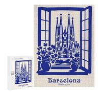 Puzzles pour Adolescents Barcelona, Spain 1906 Casse-têtes pour Adolescents - Jeu De Réflexion - Améliore La Mémoire - Cadeaux De Noël Et d'anniversaire