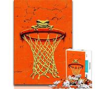 Puzzles pour Adolescents Basket-Ball et Grenouille, Jouets éducatifs pour la Famille, Jeu éducatif pour Anniversaire, Noël 75x50cm