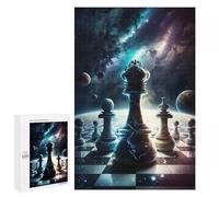 Puzzles pour Adolescents Battle of Kings Chess Puzzle Adulte - Décoration Murale - Découpe De Précision pour Les Gamers 1000 PCS