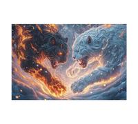 Puzzles pour Adolescents Battle of Panthers Poster Puzzle pour Adultes - Jeu Manuel - Découpe De Précision - Idéal pour Un Anniversaire Ou Noël 1000pcs(75x50cm)
