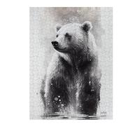 Puzzles pour Adolescents Bear Black Puzzles Anti-Stress, Jouets pour Se Détendre À La Maison, Cadeaux d'anniversaire Et Cadeaux Uniques 52x38cm/1000pcs