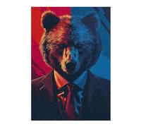 Puzzles pour Adolescents Bear Market Analysis Report Puzzle Adulte, Jeu Familial, Difficile, Cadeau d'anniversaire, Cadeaux, 38x26cm/1000pcs