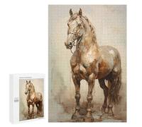 Puzzles pour Adolescents Beautiful Horse Animal Art Puzzles pour Adultes - Jeu Manuel - Niveau De Difficulté Élevé - Idée Cadeau Originale pour Un Anniversaire 1000 PCS