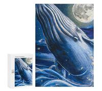 Puzzles pour Adolescents Beautiful Whimsical Whale Puzzles pour Adultes, Jouets Anti-Stress, Difficile, Cadeau d'anniversaire, Cadeaux, 300 PCS
