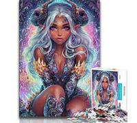 Puzzles pour Adolescents, Beaux Puzzles de Filles animées pour Adultes, Jouets éducatifs et éducatifs, Jeux familiaux pour renforcer l'amour Entre Les Couples 50x75cm