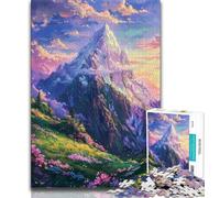 Puzzles pour Adolescents Beaux Puzzles de paysages animés pour Adolescents Art au Fusain Staycation Kill Time pour la décoration de la Maison 75x50cm