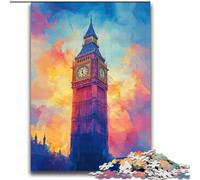 Puzzles pour Adolescents Big Ben à Londres Jeu Stimulant Cadeaux pour Est idéal comme Cadeau pour Toute la Famille 70x100cm