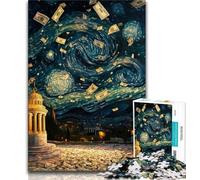 Puzzles pour Adolescents Billets de Dollars du Ciel Nocturne 1 000 pièces Cadeaux pour Adultes Jeu Stimulant et Jeu Familial Interaction Parent-Enfant 38x26cm