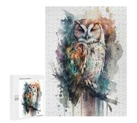Puzzles pour Adolescents Bird Owl Watercolor Puzzles pour Adolescents - Décoration Murale - Cadeau Unique pour Anniversaire Et Noël
