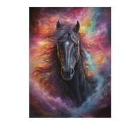 Puzzles pour Adolescents Black Beauty Horse Puzzles pour Adultes : des Jouets À Monter Soi-même, Amusants Et Originaux, Parfaits pour Un Anniversaire Ou Noël