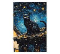 Puzzles pour Adolescents Black Cats are Outcasts Puzzle Familial - Améliore La Mémoire - Cadeau d'anniversaire Et Cadeau Unique 75x50cm/1000pcs
