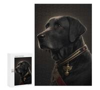 Puzzles pour Adolescents Black Labrador Portrait Puzzle Adulte - Décoration Murale - Découpe De Précision pour Les Gamers 300 PCS