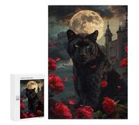 Puzzles pour Adolescents Black Panther Moonlit Castle Romance Puzzle Anti-Stress pour Adolescents Chaque Pièce Est Unique - Idéal comme Cadeau pour Toute La Famille 300 PCS