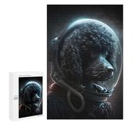 Puzzles pour Adolescents Black Poodle Astronaut Puzzles pour Adultes, Jeu Manuel, Course De Vitesse, Activités Amusantes À La Maison, 1000 PCS