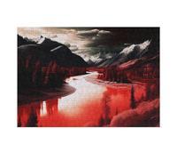Puzzles pour Adolescents Blood Red River Puzzles pour Adultes : des Jouets À Monter Soi-même, Amusants Et Originaux, Parfaits pour Un Anniversaire Ou Noël