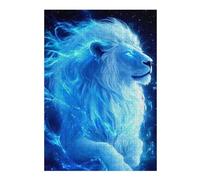 Puzzles pour Adolescents Blue Flame Lion Puzzles pour Adultes, Jouets À Monter Soi-même, Décoration Parfaite, Interaction Parent-Enfant 38x26cm/1000pcs