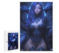 Puzzles pour Adolescents Blue-Haired Woman with Dragons Casse-têtes pour Adolescents - Jeu De Réflexion - Améliore La Mémoire - Cadeaux De Noël Et d'anniversaire