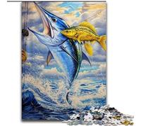 Puzzles pour Adolescents Blue Marlin, à partir de 14 Ans, adaptés aux Couples, activités Amusantes à la Maison, Cadeaux d'anniversaire, Cadeaux de Voyage (Taille 50x75cm)
