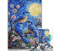 Puzzles pour Adolescents Bluebird on The Tree, 1000 pièces, Puzzles pour Adolescents, Jouets éducatifs, Jeux Anti-Stress, décoration Murale 26x38cm